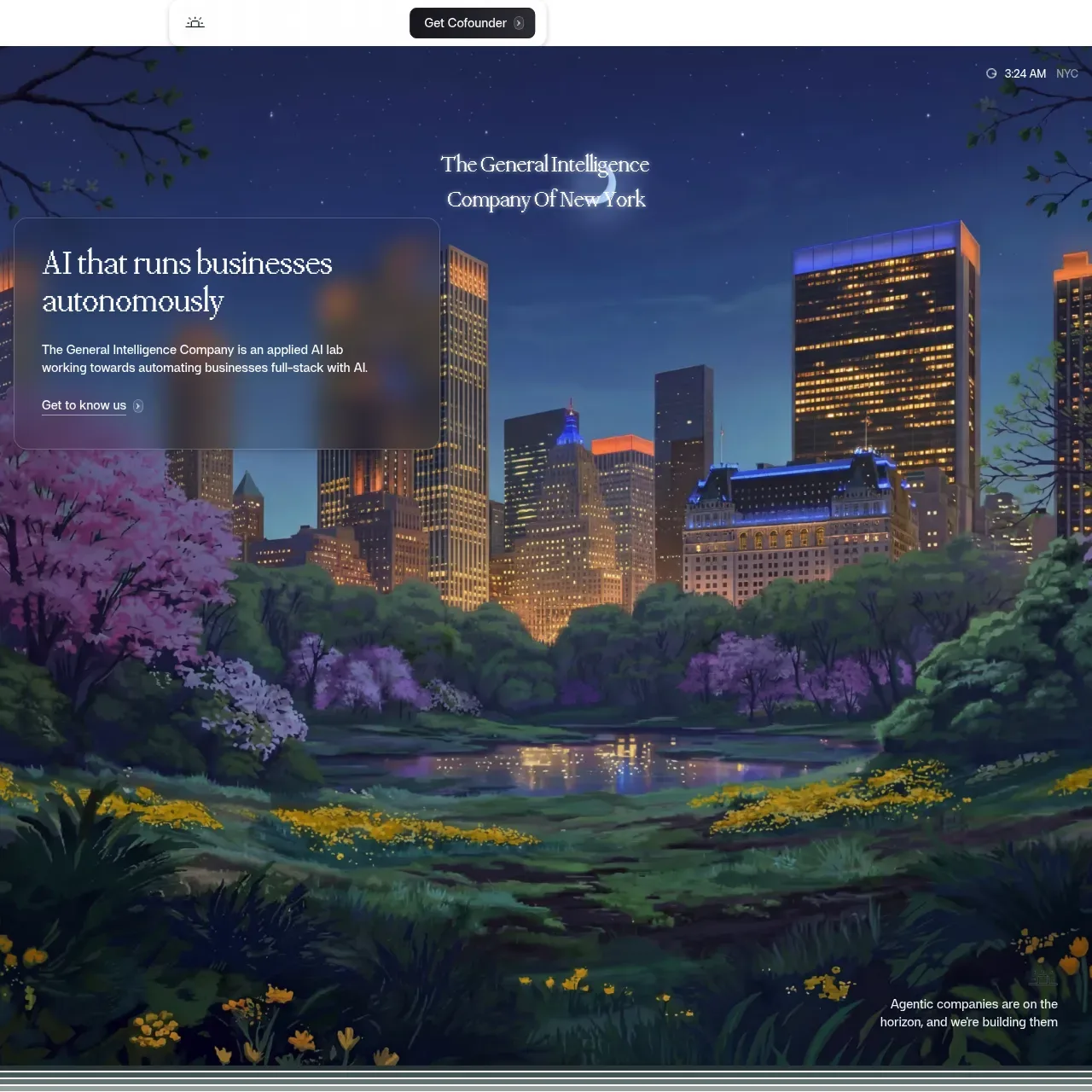 General Intelligence Company website screenshot
