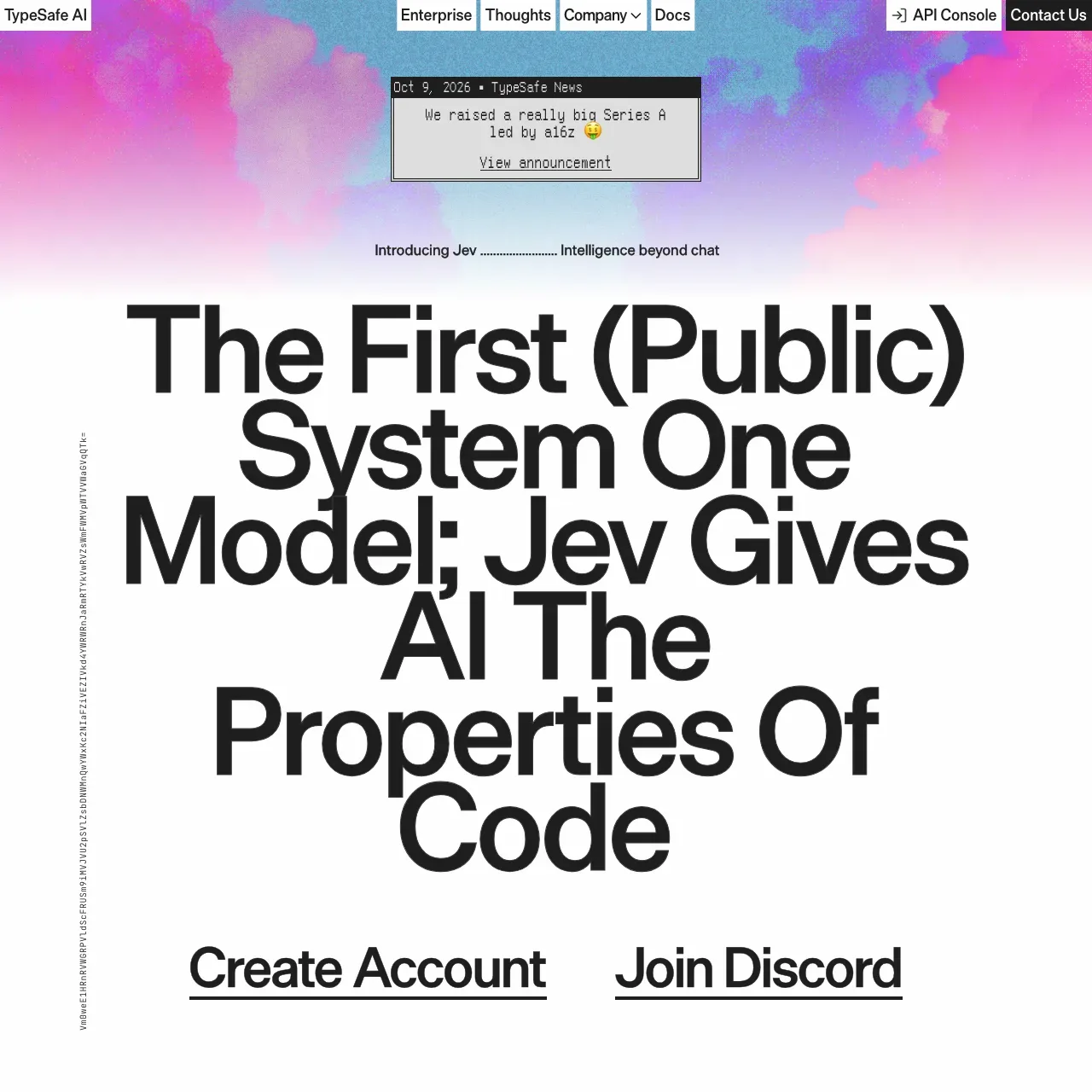 TypeSafe AI website screenshot