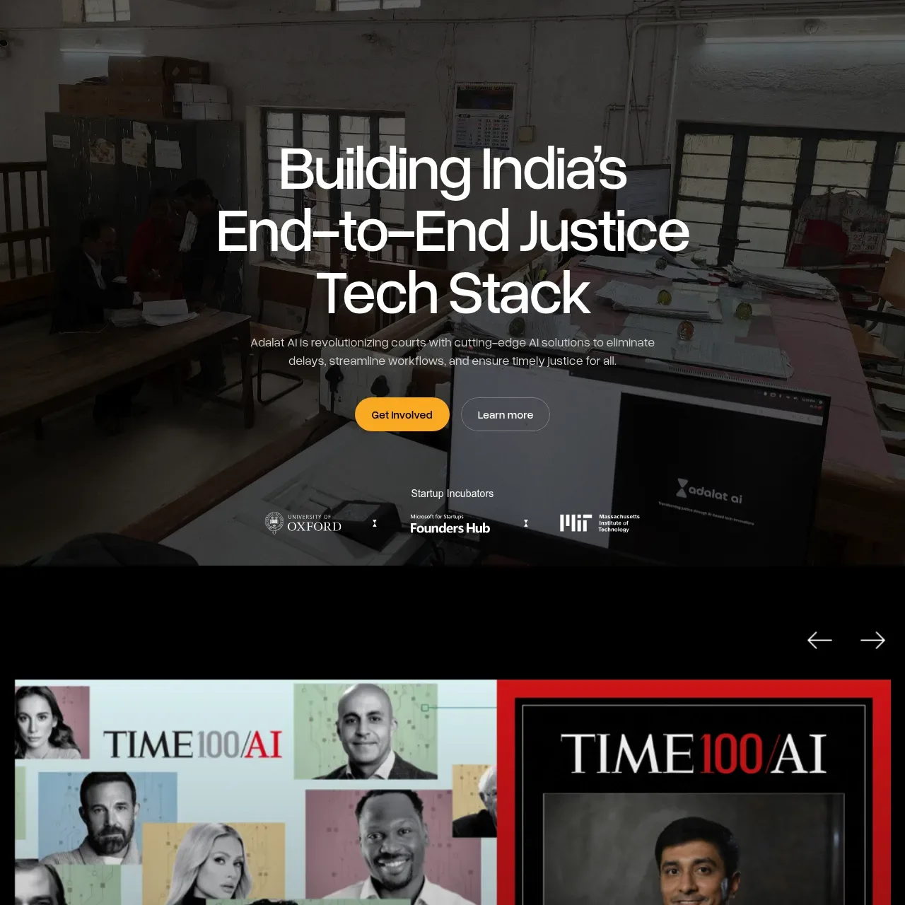 Adalat AI website screenshot