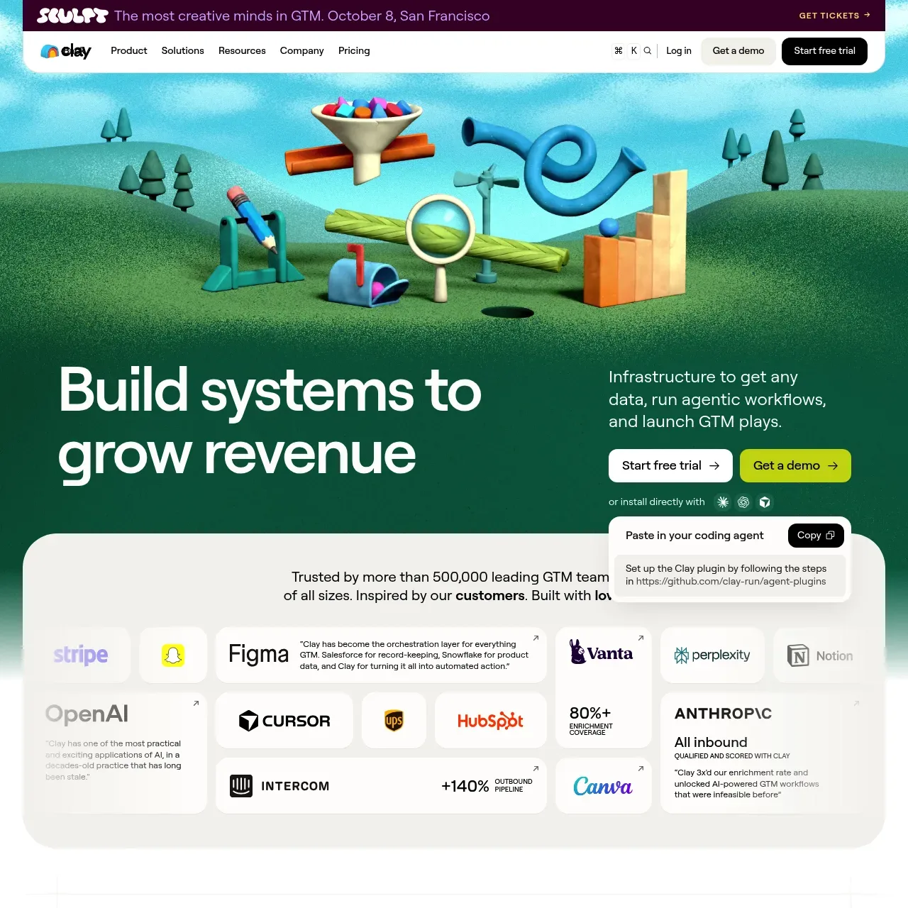 Clay website screenshot