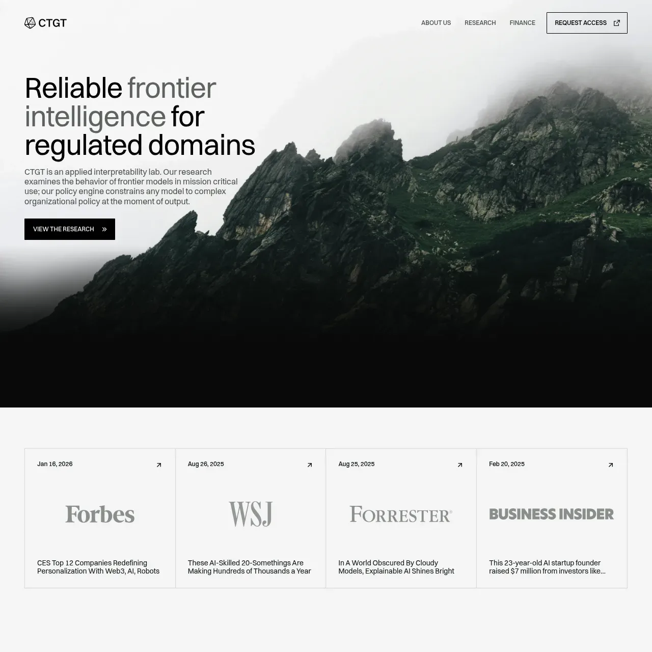CTGT website screenshot