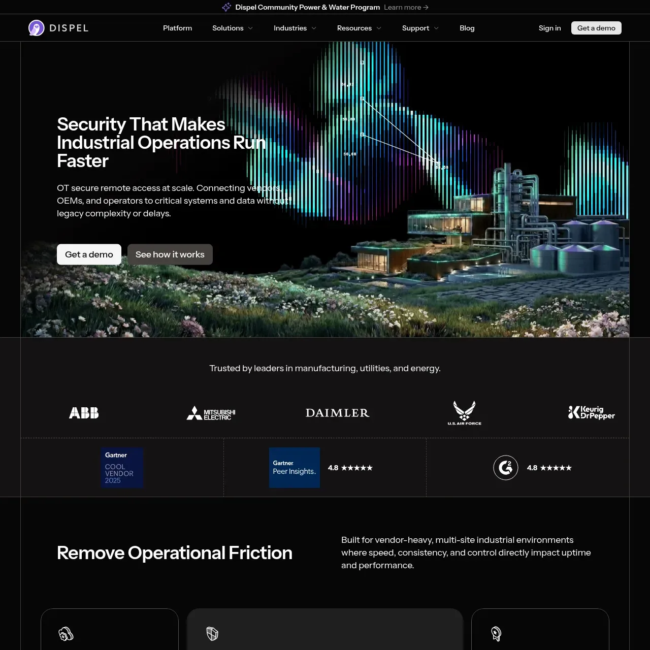 Dispel website screenshot