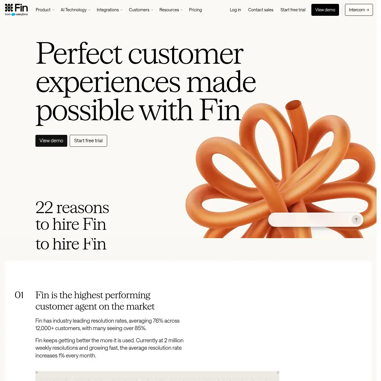 Fin website screenshot