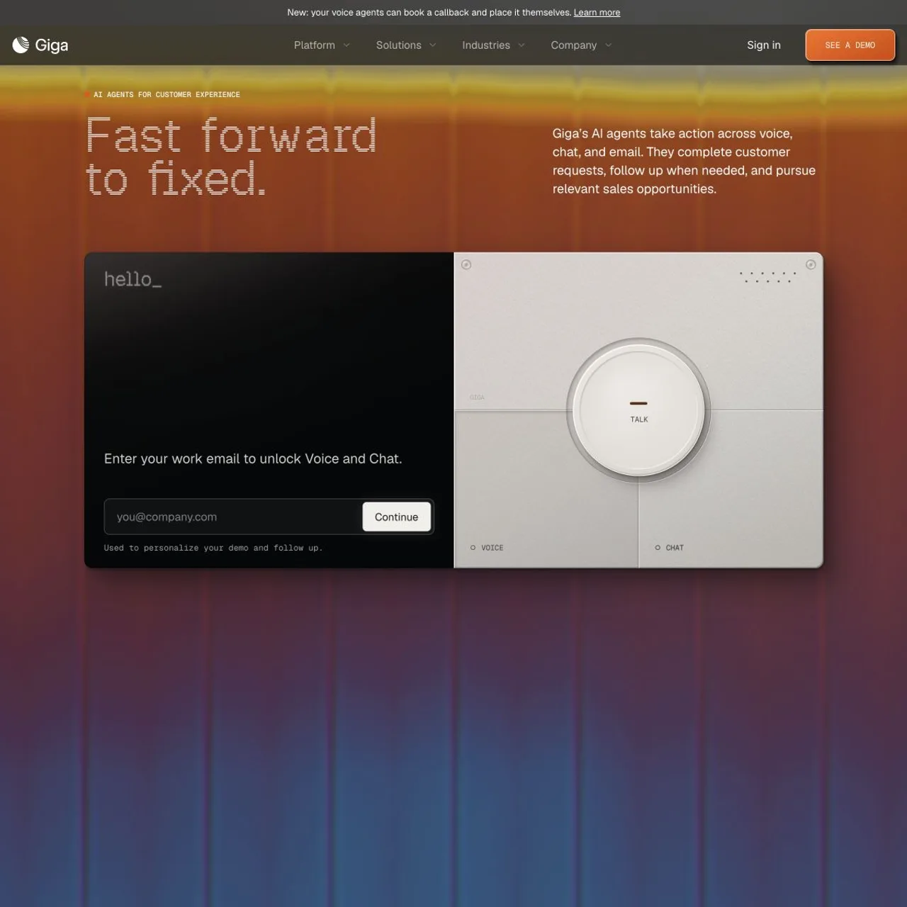 Giga website screenshot