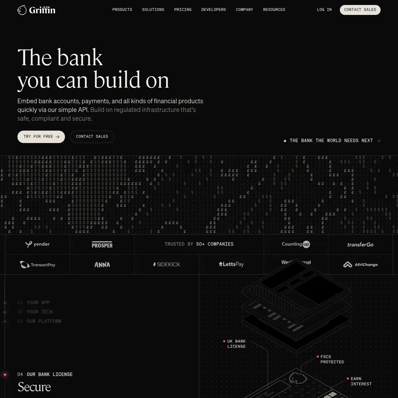 Griffin website screenshot