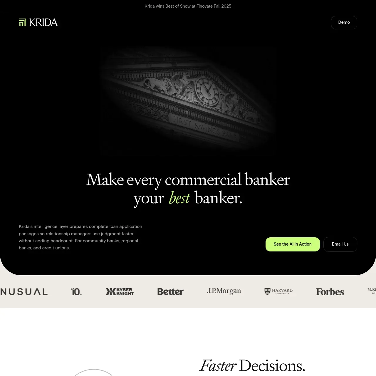 Krida website screenshot
