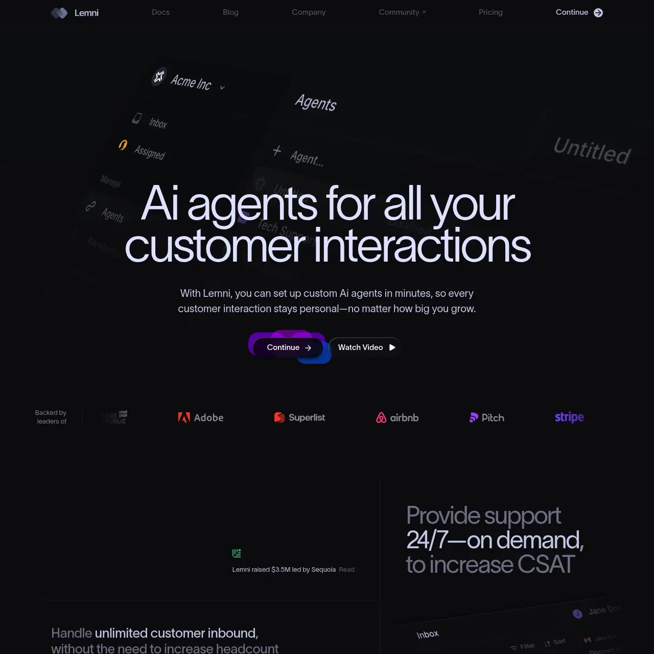 Lemni website screenshot