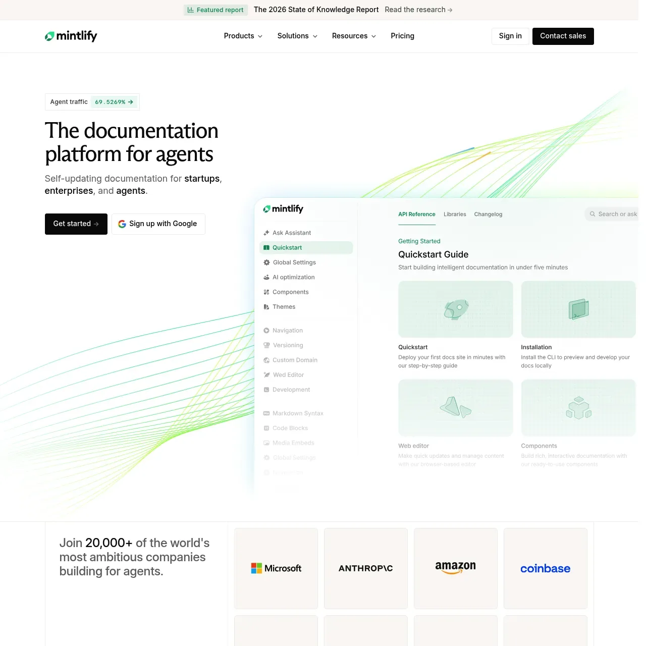 Mintlify website screenshot