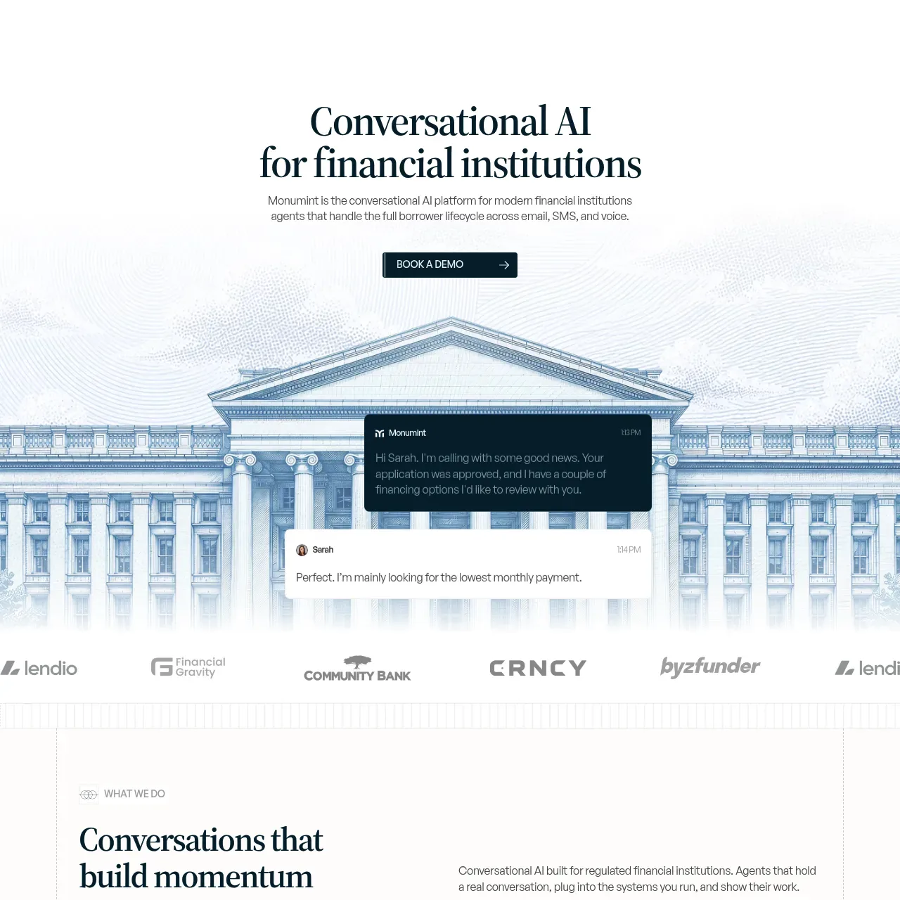 Monumint website screenshot